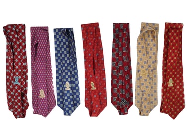 VINTAGE AMERICAN FABERGE WRIGHT AND SIMON SILK NECKTIES