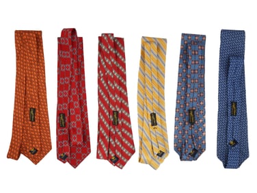 VINTAGE AMERICAN FABERGE WRIGHT AND SIMON SILK NECKTIES