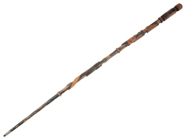 SOUTHWESTERN AMERICAN HAND CARVED WOODEN CANE