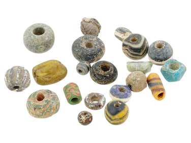 COLLECTION OF ANCIENT ROMAN MOSAIC GLASS BEADS