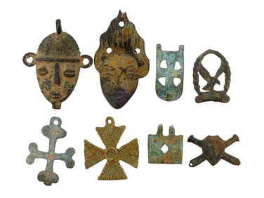 COLLECTION OF ANCIENT ROMAN BRONZE ARTIFACTS PENDANTS
