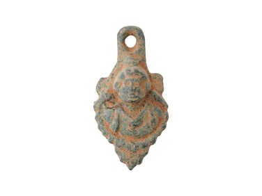 ANCIENT ROMAN CUPID BRONZE PENDANT CA 100 TO 200 AD