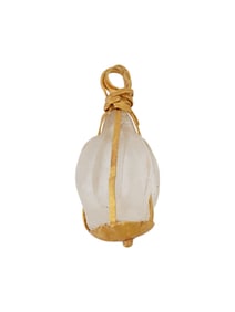ANCIENT HELLENISTIC GOLD AND CRYSTAL PENDANT 200 BC