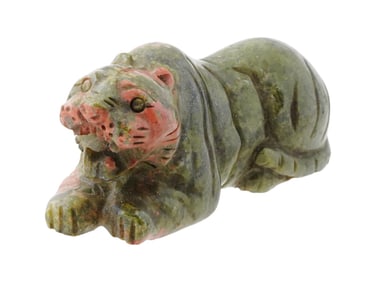 ANCIENT EGYPTIAN PTOLEMAIC STONE LION FIGURINE
