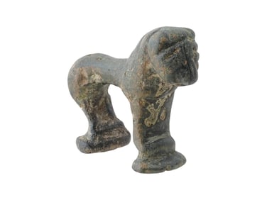 ANCIENT MESOPOTAMIAN BRONZE LION FIGURINE