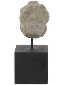ANCIENT ROMAN ASTARTE GRANITE HEAD 100 TO 300 AD