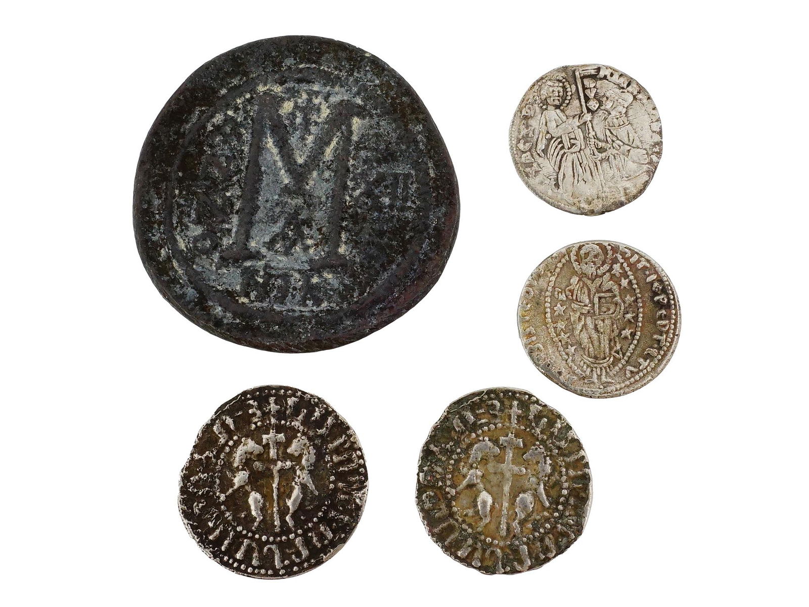 ANCIENT SILVER COINS FROM VARIOUS ERAS AND REGIONS (1 of 5)
