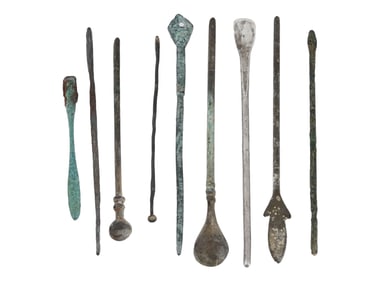 ANCIENT SILVER AND BRONZE MEDICAL TOOLS 100 TO 300 AD