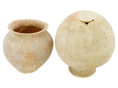 LOT OF TWO ANCIENT POTTERY JARS