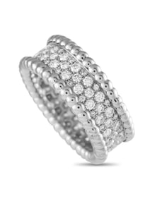 Van Cleef & Arpels Perle 18K White Gold 1.11ct Diamond Ring