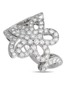 VAN CLEEF & ARPELS 18K GOLD DIAMONDS FLOWER LACE RING