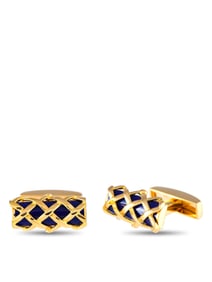 Tiffany & Co. 18K Yellow Gold Enameled Cufflinks