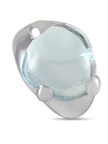 Pomellato 18K White Gold Aquamarine Ring
