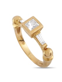 Paul Morelli 18K Yellow Gold 0.53ct Diamond Geometric Ring