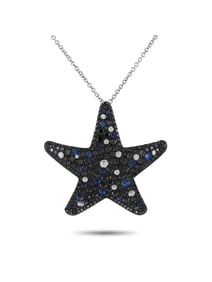 PASQUALE BRUNI 18K GOLD DIAMONDS AND SAPPHIRE NECKLACE