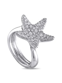 Pasquale Bruni 18K White Gold 0.98ct Diamond Starfish Ring
