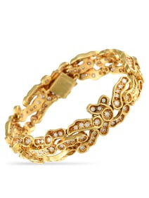 EXCLUSIVE 18K YELLOW GOLD 7.15CT DIAMOND BRACELET