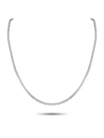 EXCLUSIVE 18K WHITE GOLD 10.16CT DIAMOND TENNIS NECKLACE