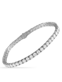 EXCLUSIVE 18K WHITE GOLD 9.03CT DIAMOND TENNIS BRACELET