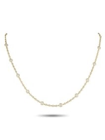 EXCLUSIVE 18K GOLD 4.90CT DIAMOND STATION NECKLACE