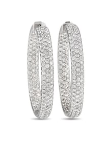 EXCLUSIVE 14K GOLD DIAMOND INSIDE-OUT HOOP EARRINGS