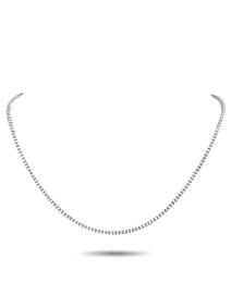 EXCLUSIVE 18K WHITE GOLD 5.39CT DIAMOND TENNIS NECKLACE
