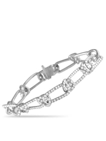 EXCLUSIVE 18K WHITE GOLD 4.35CT DIAMOND BRACELET
