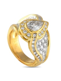 EXCLUSIVE 18K YELLOW GOLD 3.11CT DIAMOND RING