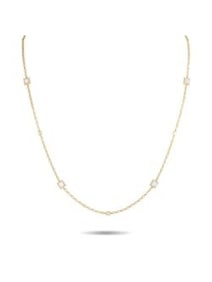 EXCLUSIVE 18K YELLOW GOLD DIAMOND STATION NECKLACE