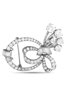 EXCLUSIVE PLATINUM 3.90CT DIAMOND BROOCH