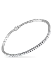 EXCLUSIVE 18K WHITE GOLD 3.31CT DIAMOND TENNIS BRACELET