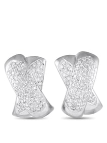 18K WHITE GOLD 1.30CT DIAMOND EARRINGS