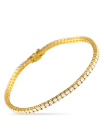 14K YELLOW GOLD 3.05CT LAB-GROWN DIAMOND TENNIS BRACELET