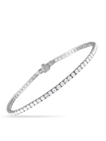 14K WHITE GOLD 3.00CT LAB-GROWN DIAMOND TENNIS BRACELET