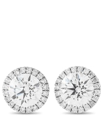 14K WHITE GOLD 4.40CT LAB-GROWN DIAMOND EARRINGS