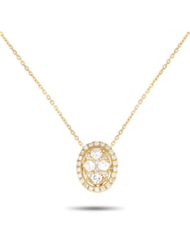 18K YELLOW GOLD 0.85CT DIAMOND NECKLACE -Y