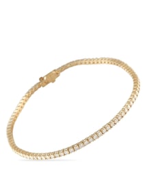 14K YELLOW GOLD 2.50CT LAB-GROWN DIAMOND TENNIS BRACELET