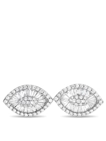 EXCLUSIVE 14K WHITE GOLD 1.05CT DIAMOND EARRINGS