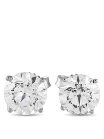 14K WHITE GOLD 4.0CT LAB-GROWN DIAMOND STUD EARRINGS