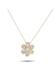 14K YELLOW GOLD 1.25CT DIAMOND PENDANT NECKLACE