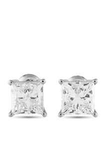14K WHITE GOLD 3.60CT LAB-GROWN DIAMOND EARRINGS