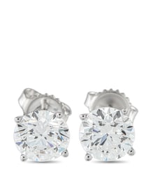 14K WHITE GOLD 4.0CT LAB-GROWN DIAMOND STUD EARRINGS