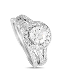 14K WHITE GOLD 1.75CT LAB GROWN DIAMOND RING