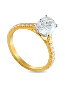 14K YELLOW GOLD 2.05CT LAB-GROWN DIAMOND RING