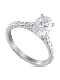 14K WHITE GOLD 1.84CT LAB-GROWN DIAMOND RING
