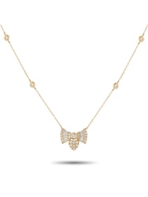 14K YELLOW GOLD 0.75CT DIAMOND NECKLACE