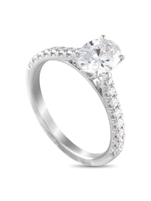 14K WHITE GOLD 1.34CT LAB-GROWN DIAMOND RING