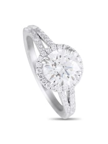 14K WHITE GOLD 1.47CT LAB GROWN DIAMOND RING