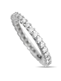 14K WHITE GOLD DIAMOND ETERNITY BAND RING