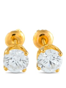 14K YELLOW GOLD 2.05CT LAB-GROWN DIAMOND STUD EARRINGS